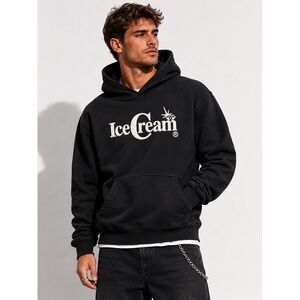 Ice Cream BBC 100% Cotton Black Graphic Logo Pullover Hoodie Sweatshirt M